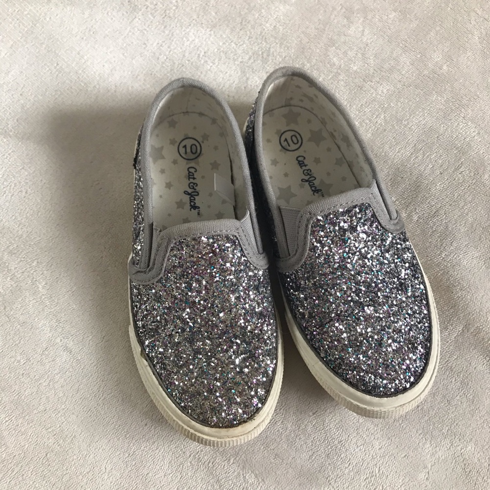 Cat and Jack Toddler size 10 Glitter shoes